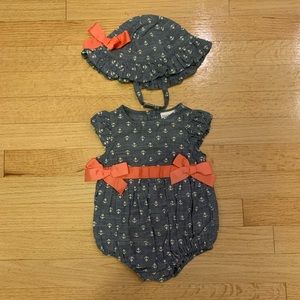 Piper & Posie Chambray Outfit. 3-6 months. NWT! ❤️